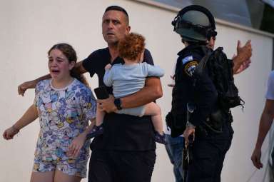 Family in Israel evacuates after attack near Gaza
