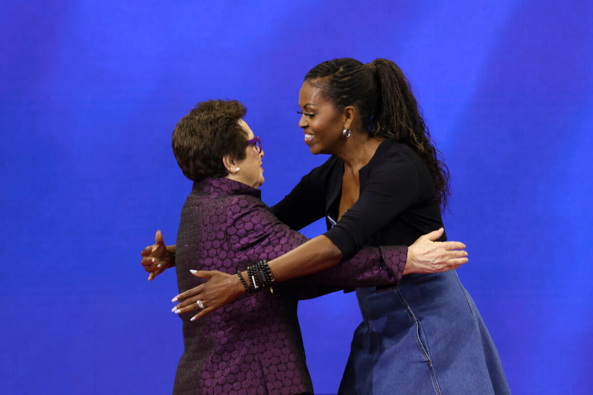 Billie Jean King and Michelle Obama