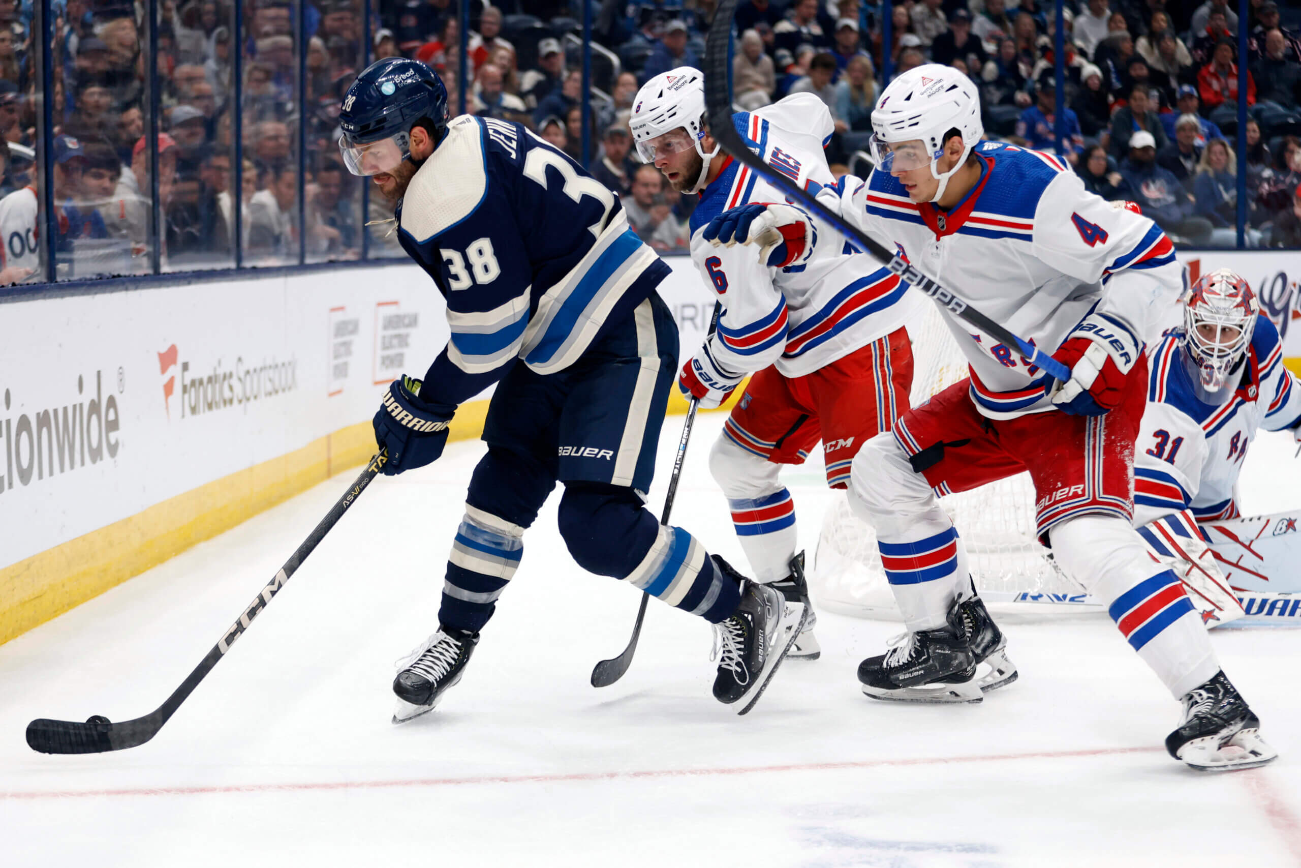 Columbus Blue Jackets down New York Rangers on Boone Jenner hat trick