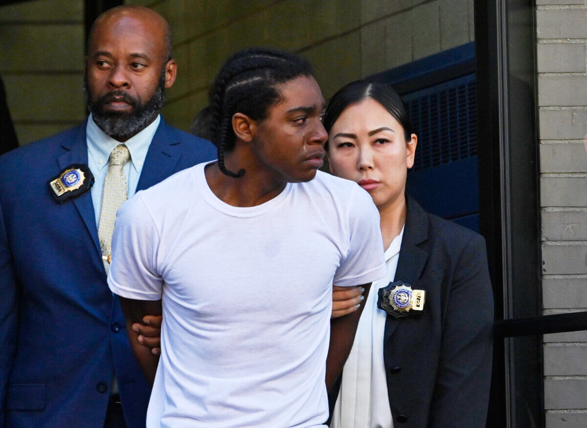 Tearful Brooklyn suspect in Ryan Carson murder escorted out of police precinct