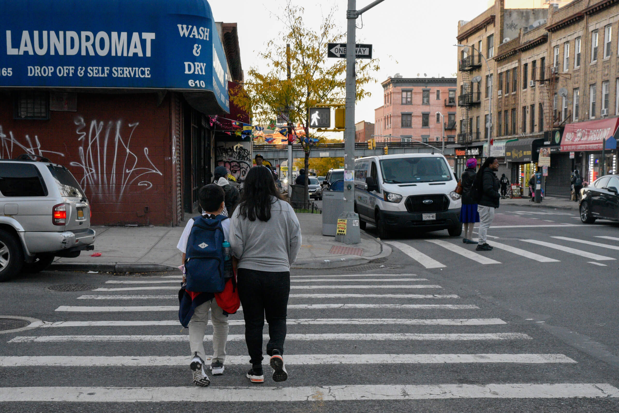 El Salvadorian immigrant living in Brooklyn shelter with her son. 