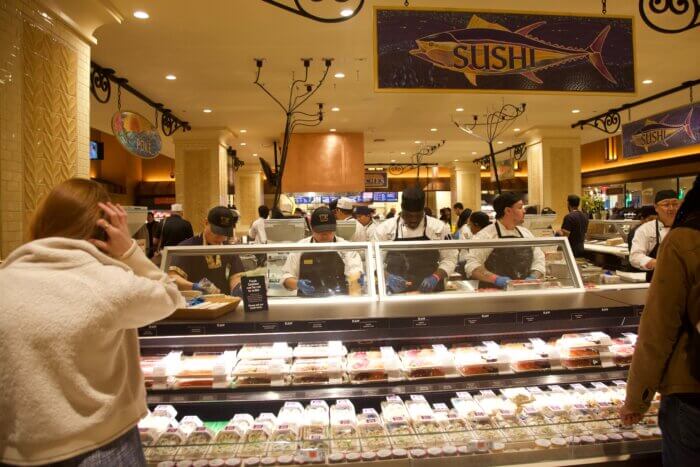 Wegmans' fresh sushi bar.