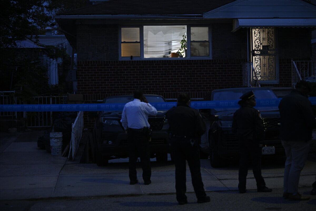 Shattered window in Queens home invasion