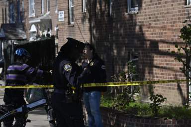 Police in Queens at the scene of a shooting