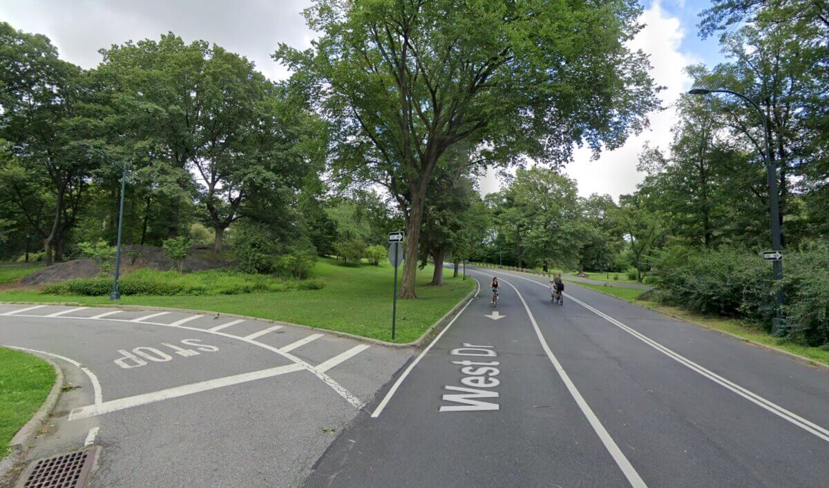 Central Park bike path where woman was attacked