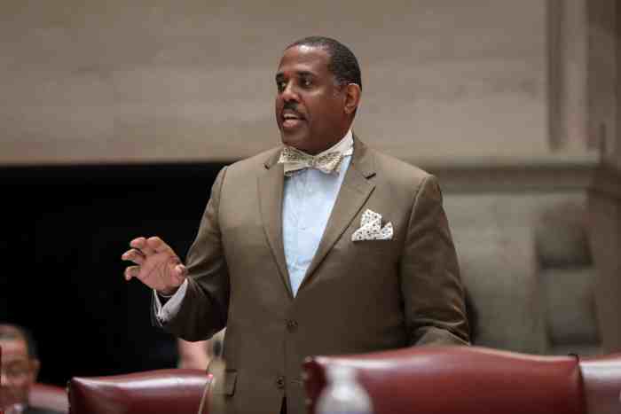 Sen. Kevin Parker denies rape allegations from bombshell Adult Survivors Act lawsuit 3 Sen. Kevin Parker speaks in the Senate chamber in Albany