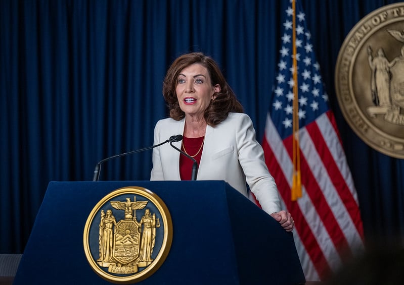 Gov. Kathy Hochul proposed spending $2.4 billion on migrants.