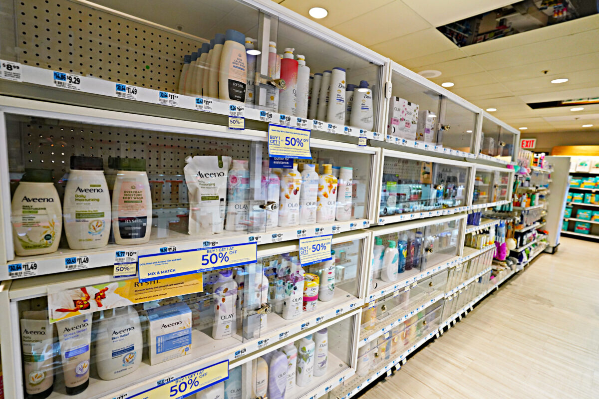 Inside a Rite Aid in New York City.