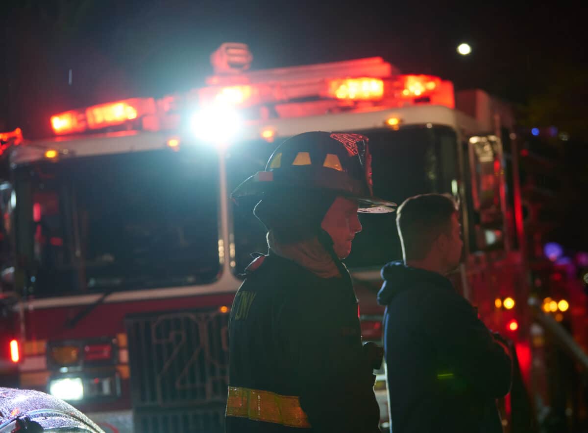 Over a hundred firefighters responded to a two alarm fire at 380 Georgia Avenue in East New York, Brooklyn on Monday night.