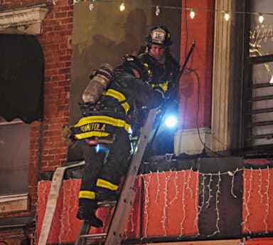 Firefighter responds to Little Italy fire