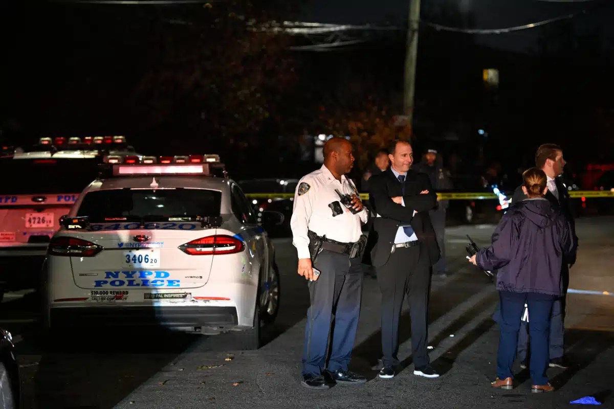 Police at Brooklyn double shooting scene