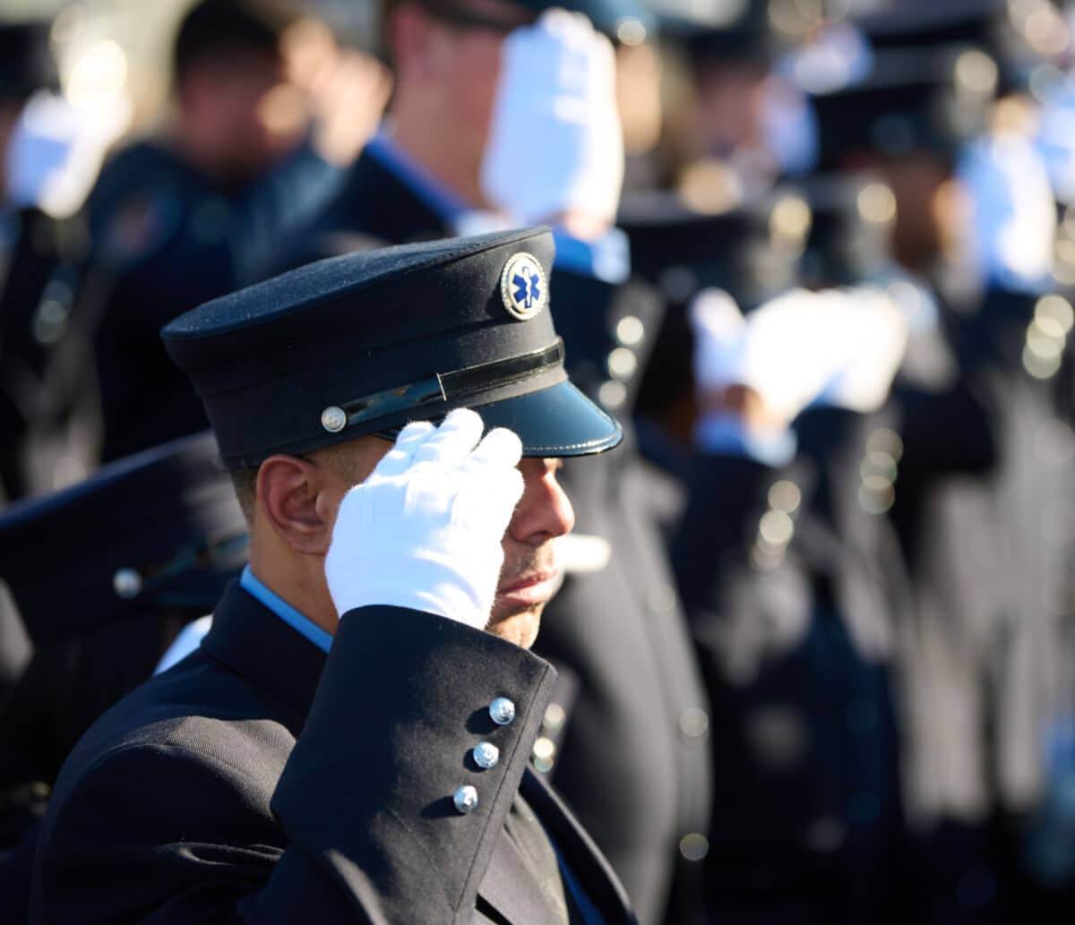 Paramedics celebrated the life of fallen EMT Frederick Whiteside