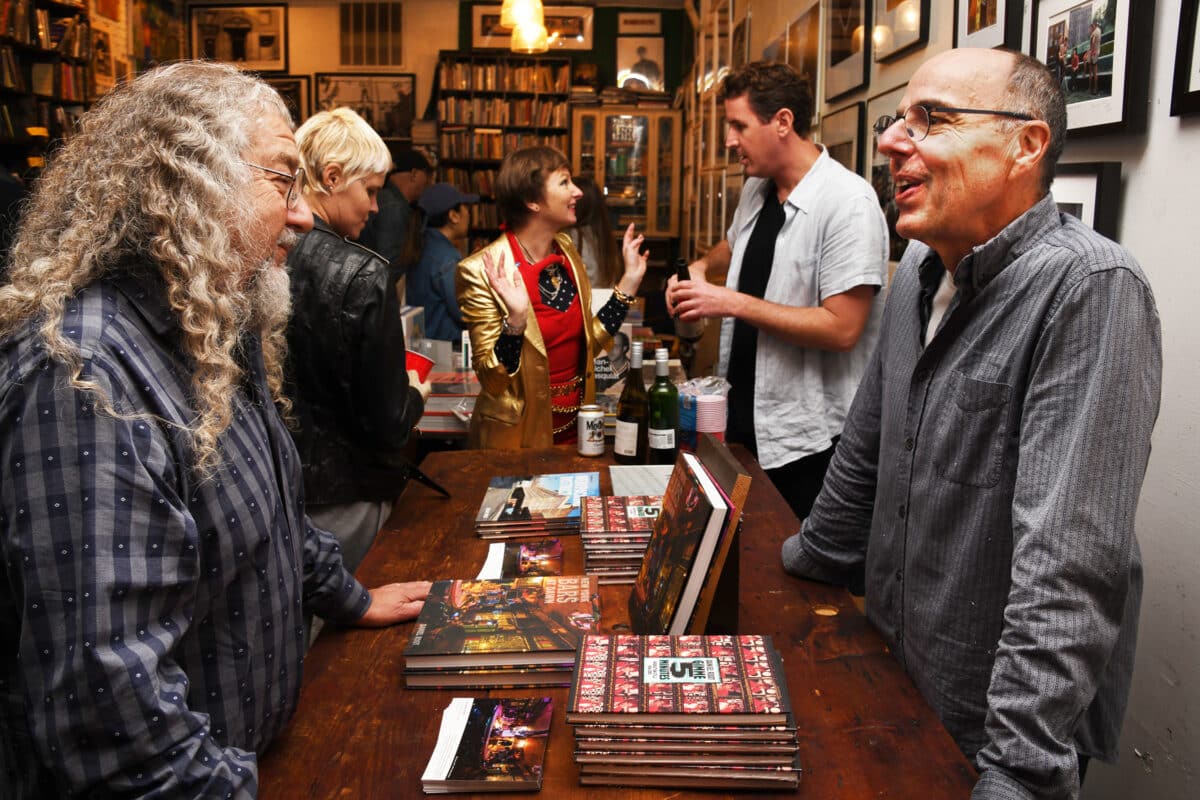 Dan Root at one of the many book launch events, at the Village Works bookshop