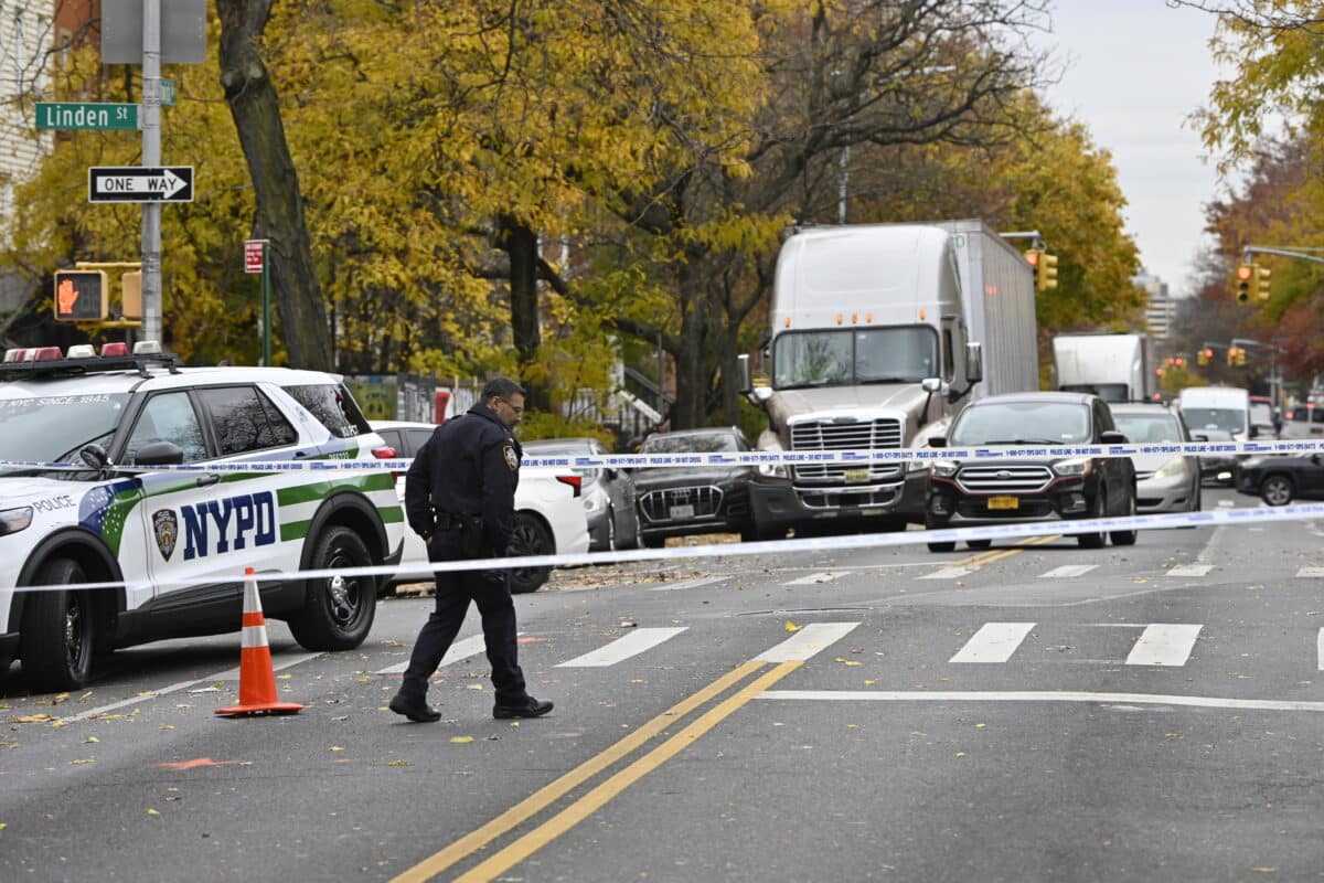 Police at scene of Brooklyn shooting