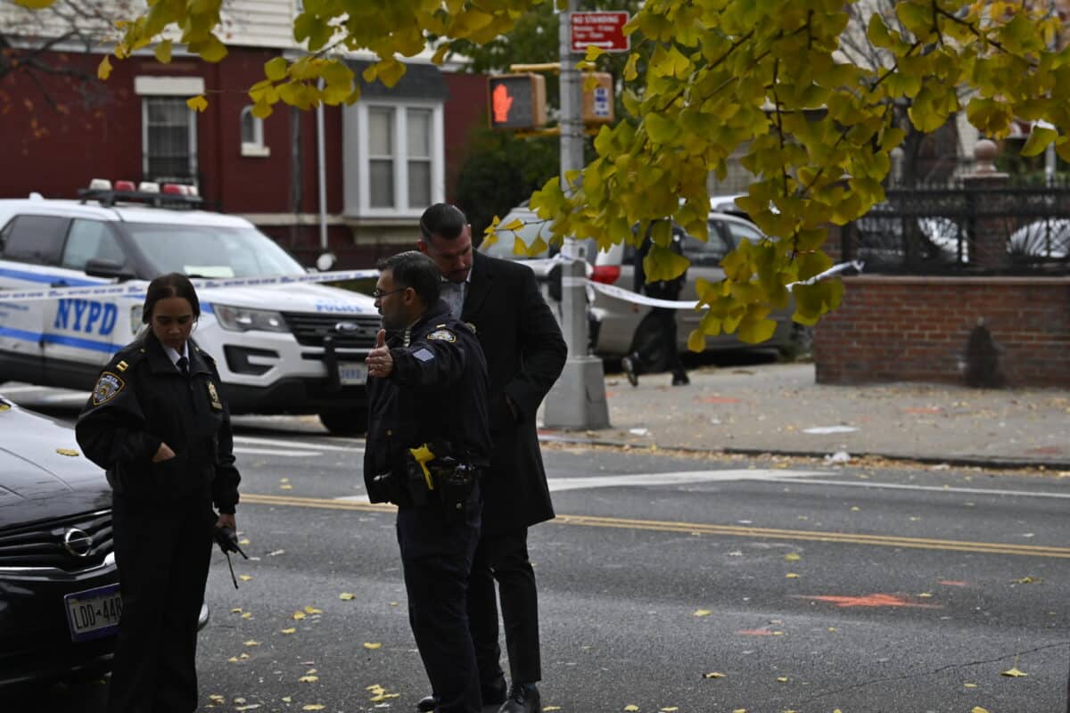 Police at scene of Brooklyn shooting