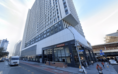 The stabbing occurred at The Crossing apartment complex in Jamaica, Queens on Monday.