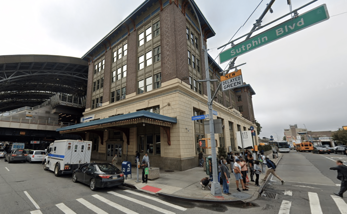 Police found the bloodied victim at the JFK Airport station near Sutphin Boulevard and Archer Avenue in Queens.