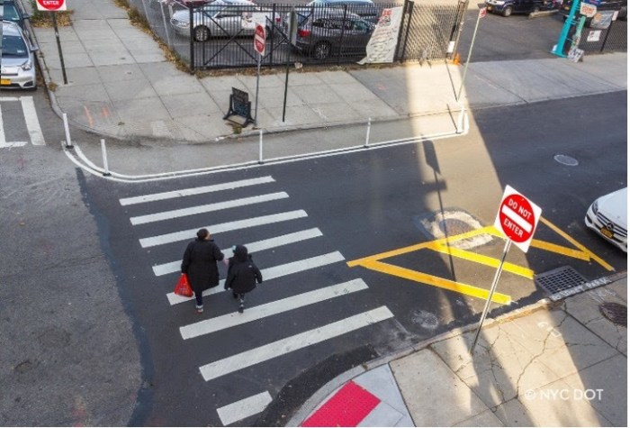 An example of a daylit intersection