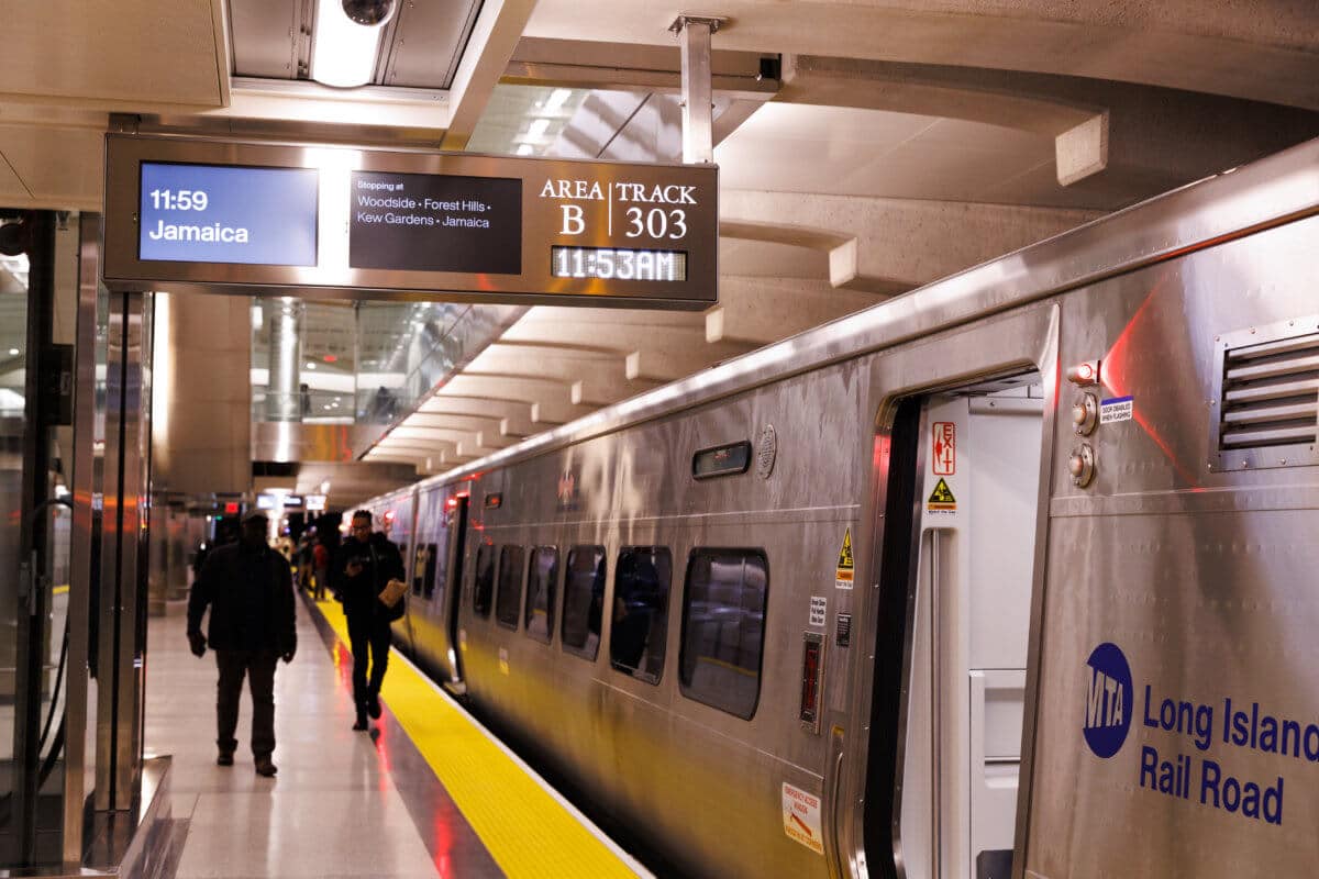 Year in review transit: LIRR train at Grand Central Madison