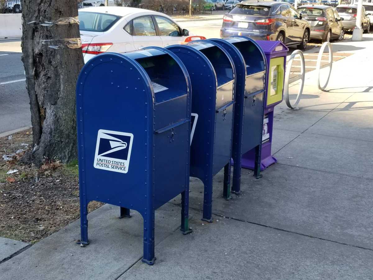 USPS Mailboxes on Queens Boulevard in Kew Gardens.