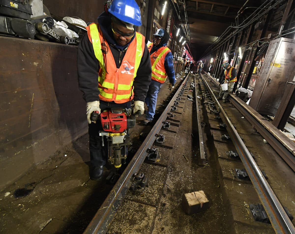 Subway construction crew