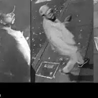 Police are searching for the arsonist who set fire to a pair of window tarps depicting the Star of David in a hate crime.