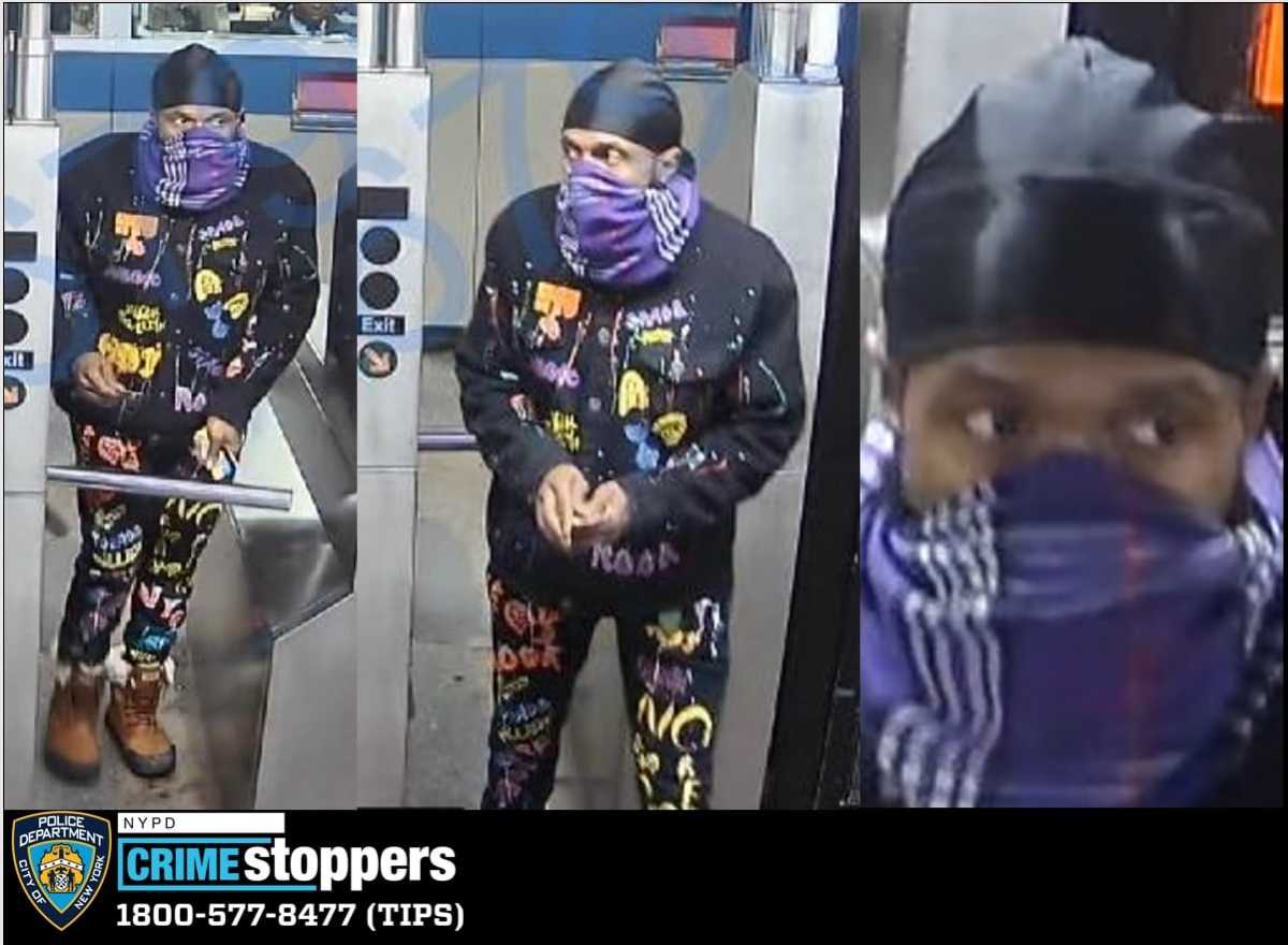 Police are searching for the suspect who hurled anti-Jewish remarks during a violent robbery near 906 Eastern Parkway on Thursday night in a hate crime.