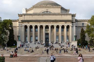 Columbia University's Low Memorial Library in 2022.