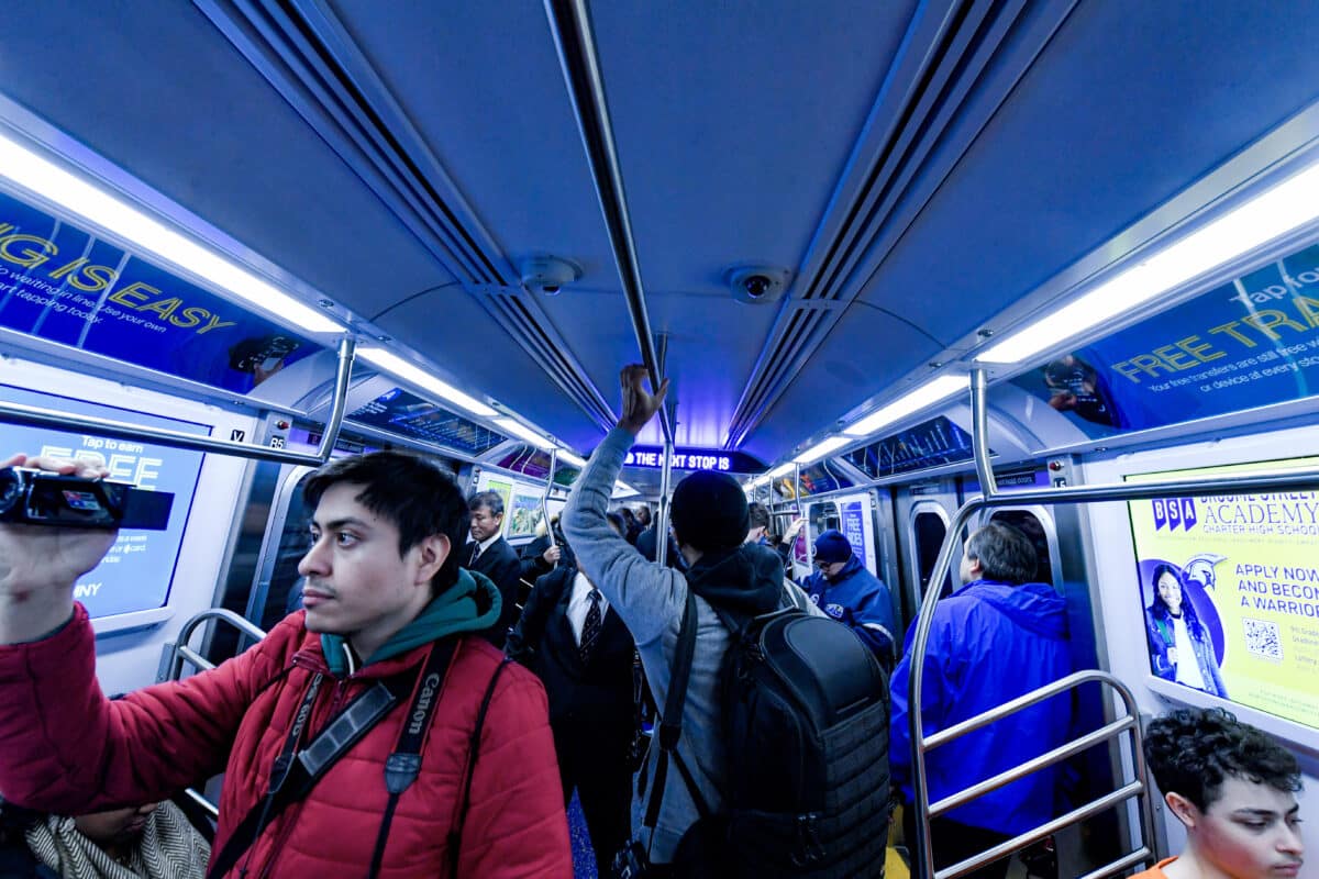 Year in review, transit: Commuters on the new R211 subway car