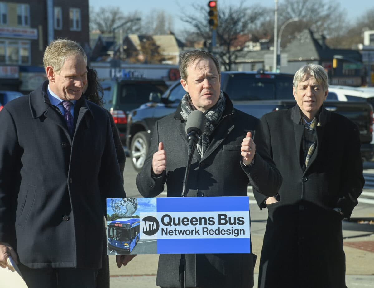 MTA New York City Transit President Richard Davey with Janno Lieber