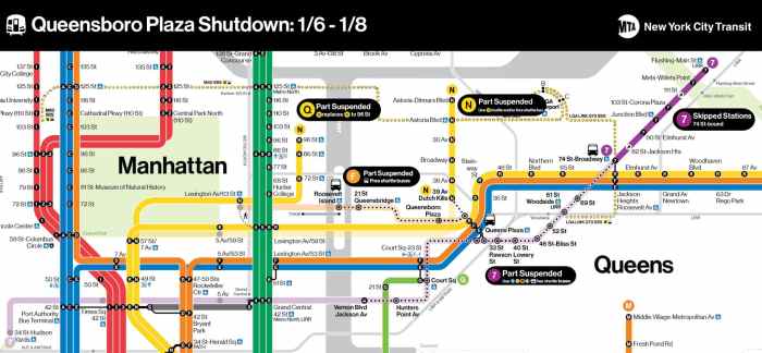 MTA details service changes on various subway lines on weekends in January 3 Multiple lines will see weekend service changes