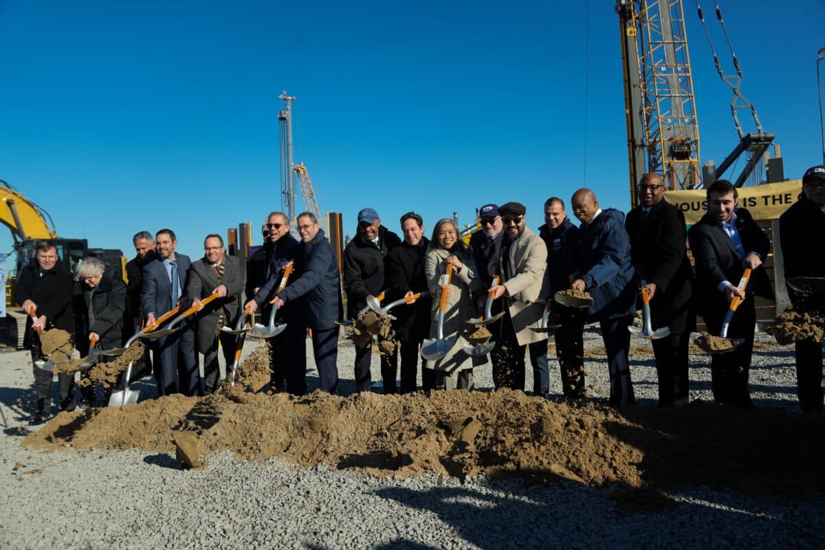 Local leaders break ground on the affordable housing development, which marks the beginning of “Phase One” of the plan to transform Willets Point.
