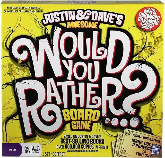 would you rather family board game