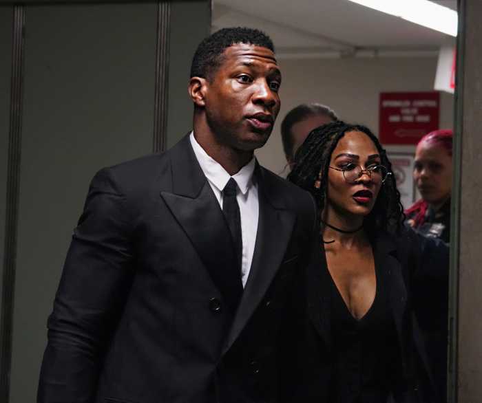 Jonathan Majors appeared stoic as he entered a courtroom in 100 Centre Street on Dec. 6 to face testimony from ex-girlfriend Grace Jabbari for the second straight day.