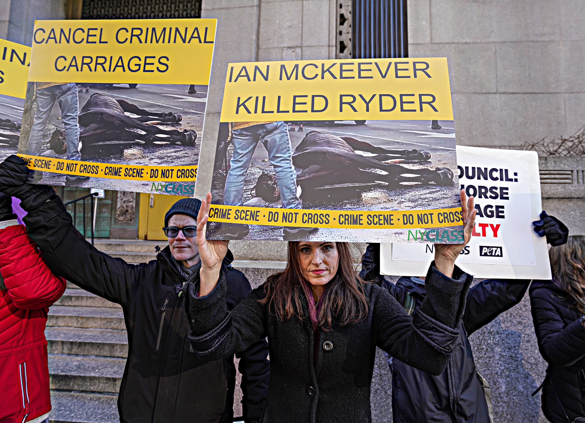 Horse carriage driver charged in death of Manhattan equine Ryder faces judge, and irate activists, in court once again 5 Edita Birnkrant, Executive Director of NYCLASS