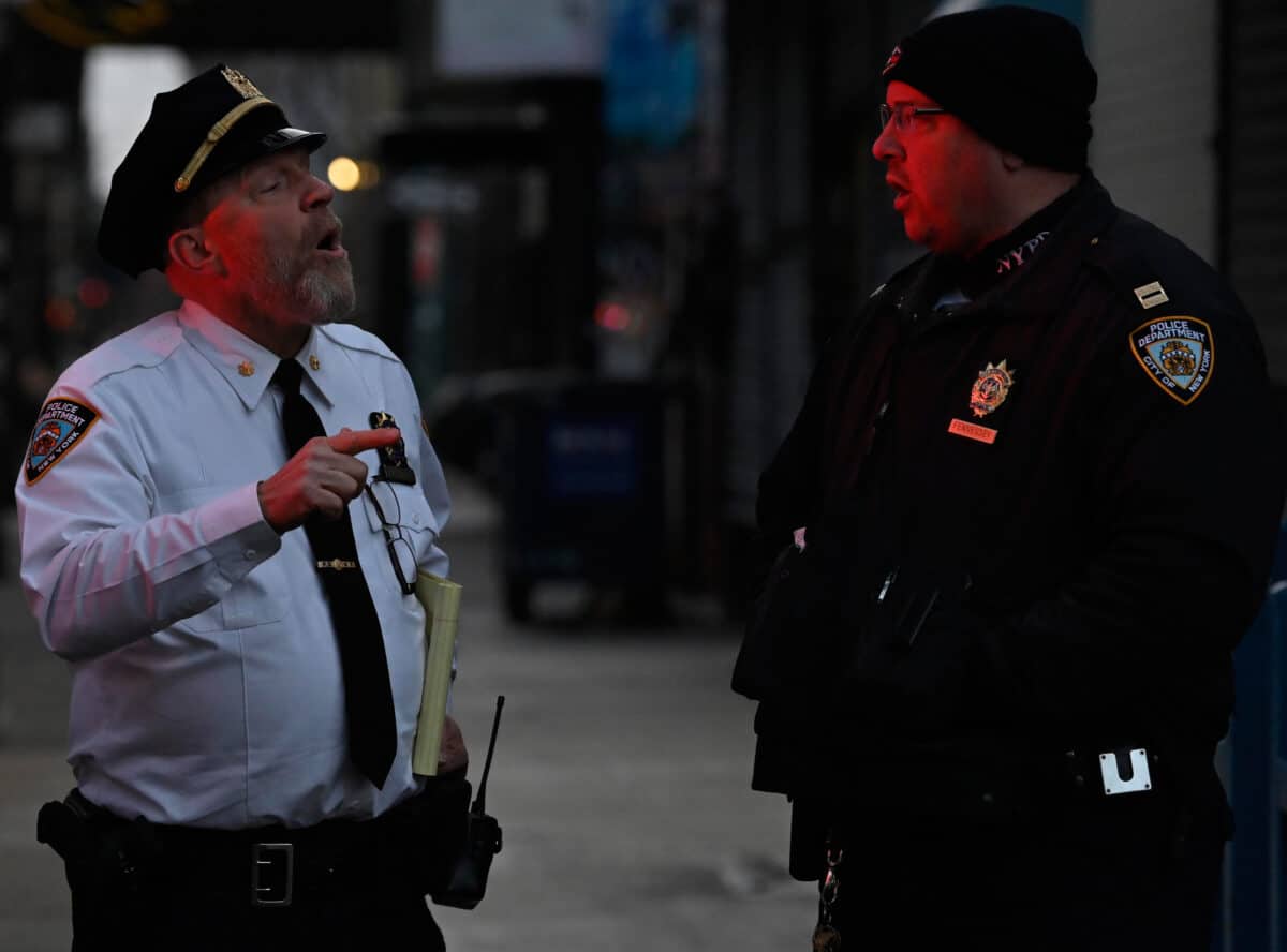 Police at Brooklyn shooting scene on Christmas Eve