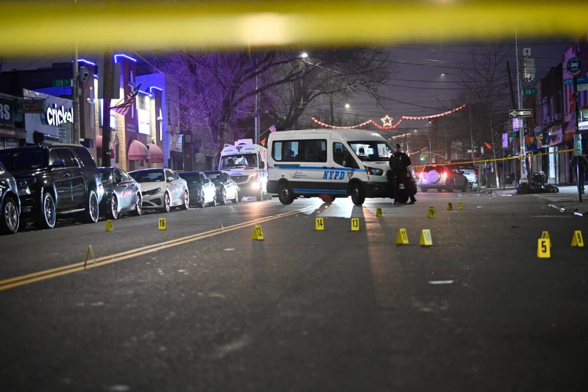 Queens shooting scene investigation