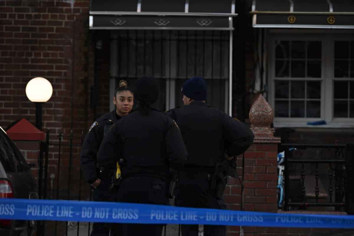 Police outside Brooklyn home following shooting