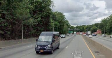 Long Island Expressway crash site in Queens