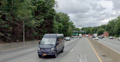 Long Island Expressway crash site in Queens