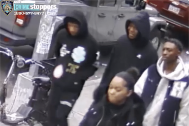The suspects wanted in connection with the stabbing at a Bronx subway station.