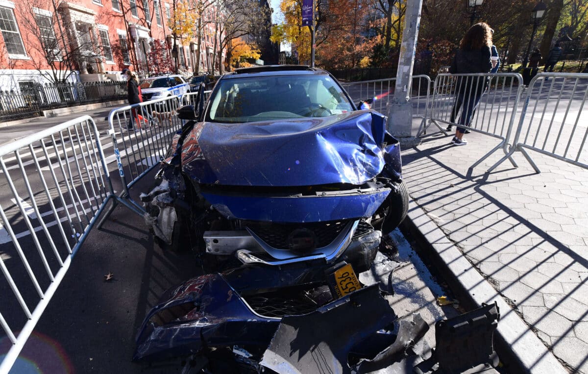 Drunk driving crash in Washington Square Park