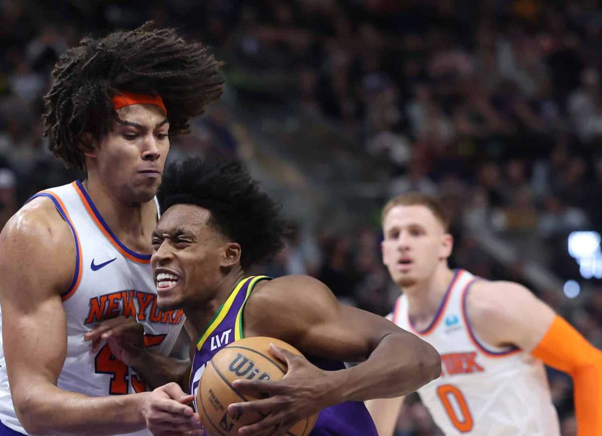 Knicks Jazz Donte DiVincenzo (background)