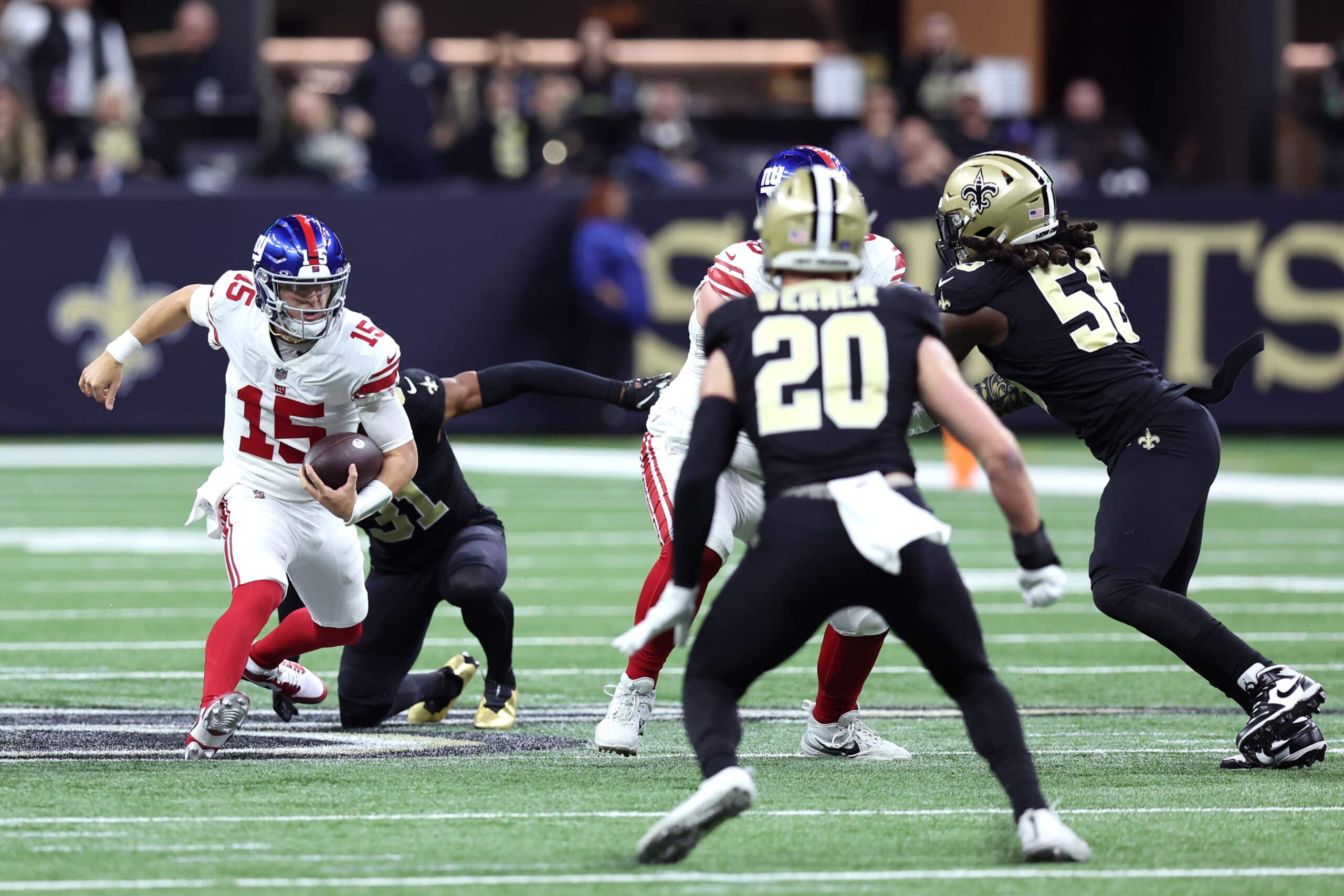 Giants top offseason priority must be offensive line for 2024 3 DeVito Giants Saints
