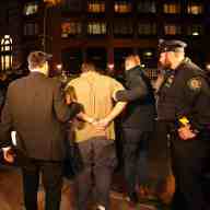 NYPD officers make an arrest