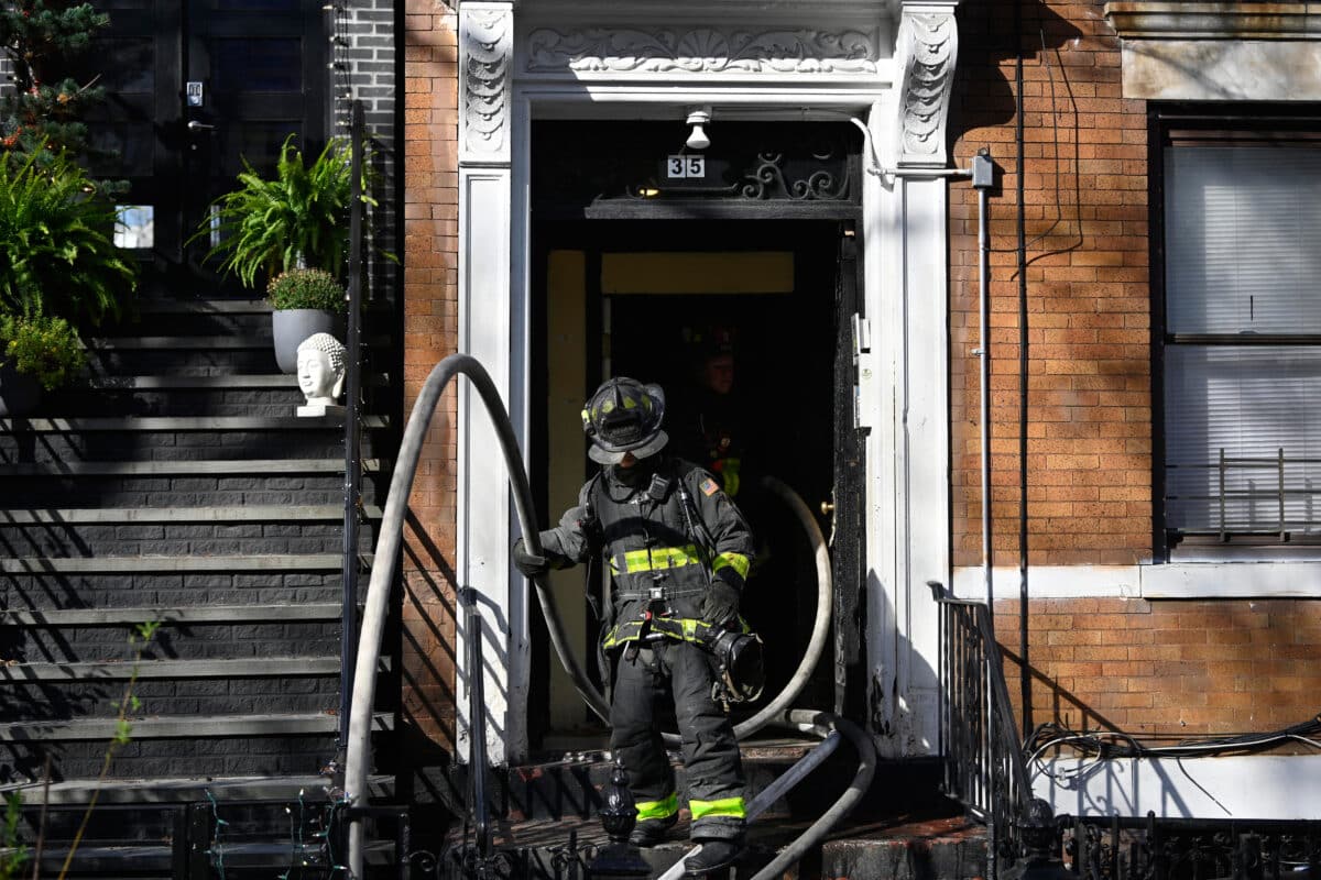 Firefighter at Brooklyn fire
