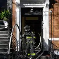 Firefighter at Brooklyn fire