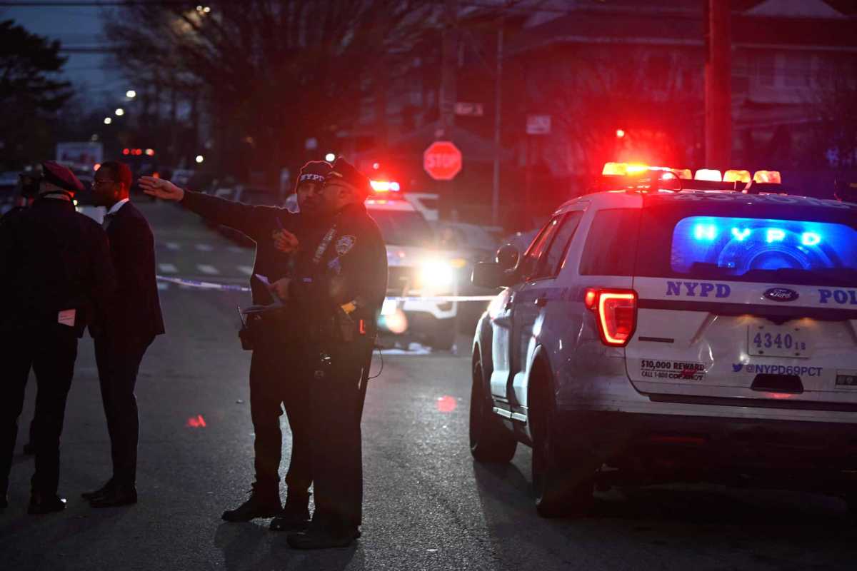 Police at a crime scene