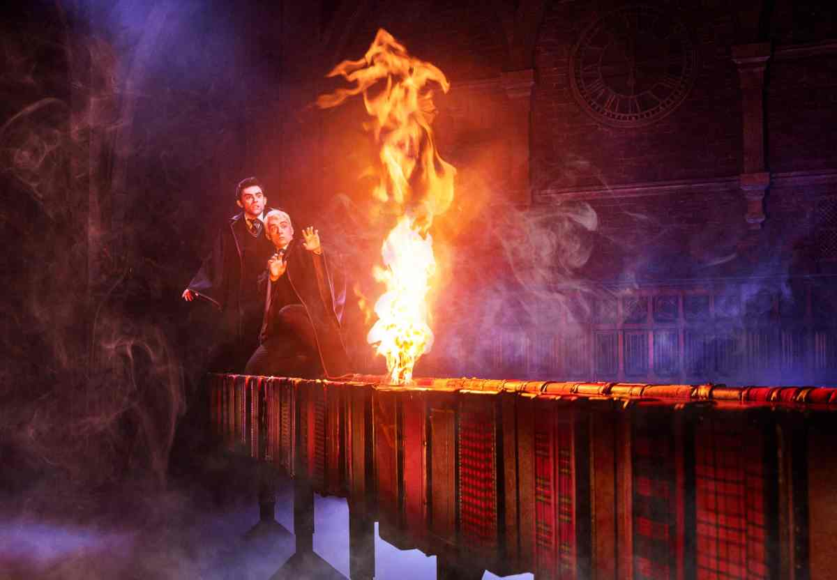 Harry Potter and the Cursed Child fiery scene on Broadway
