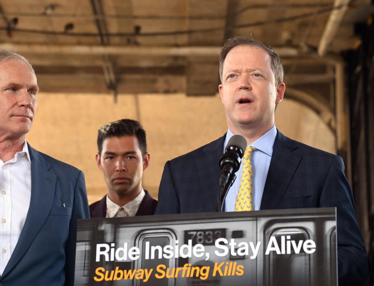 MTA New York City Transit President Richard Davey speaks about subway surfing dangers